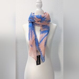 NWT Gauzy scarf with Palm trees patterns.